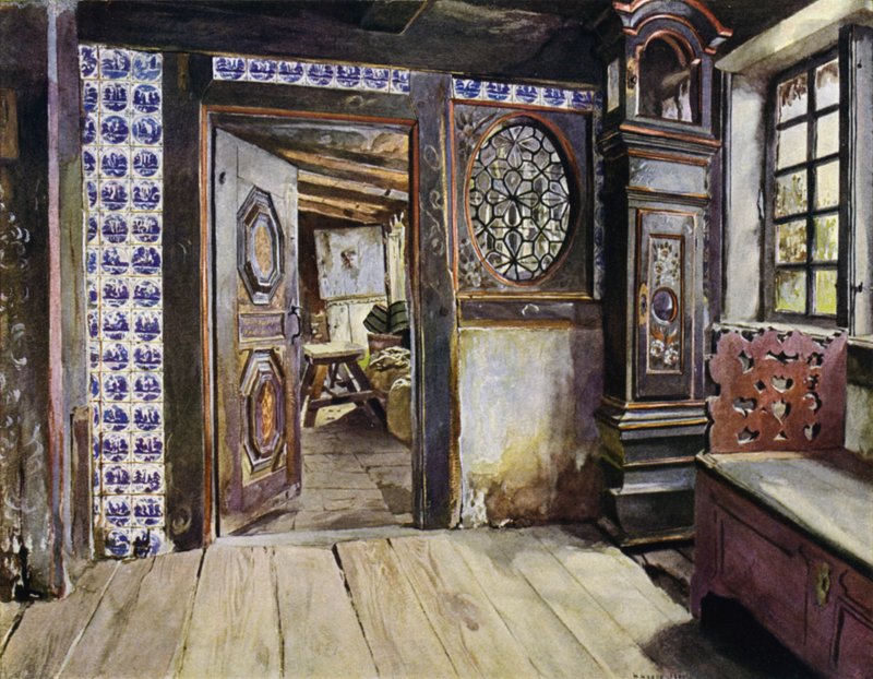 Hall i E Harden House i Neuengamme, nära Hamburg av Hermann Haase