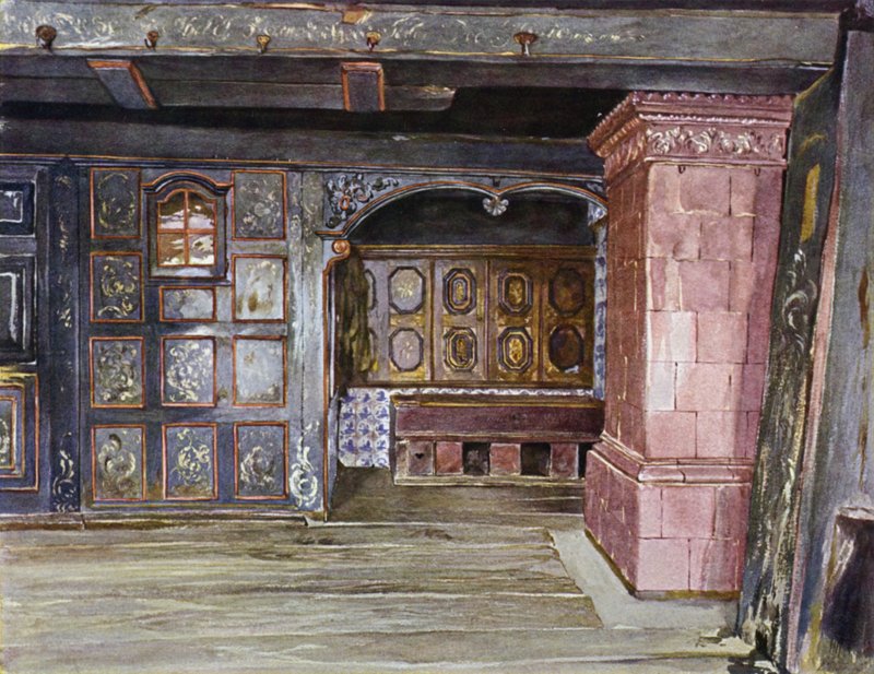 En del av salen i E Harden House, Neuengamme, nära Hamburg av Hermann Haase