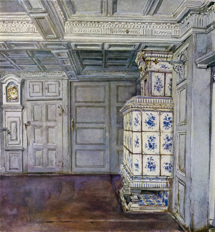 En del av salen i Inselmann-huset, Neuengamme, nära Hamburg av Hermann Haase