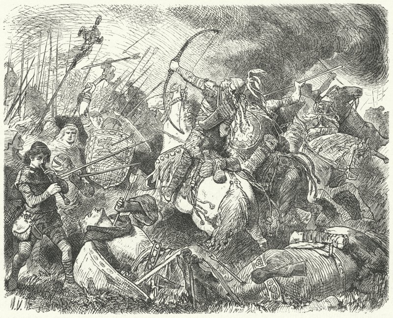 En hunsk armé slog tillbaka på slagfältet av Hermann Vogel