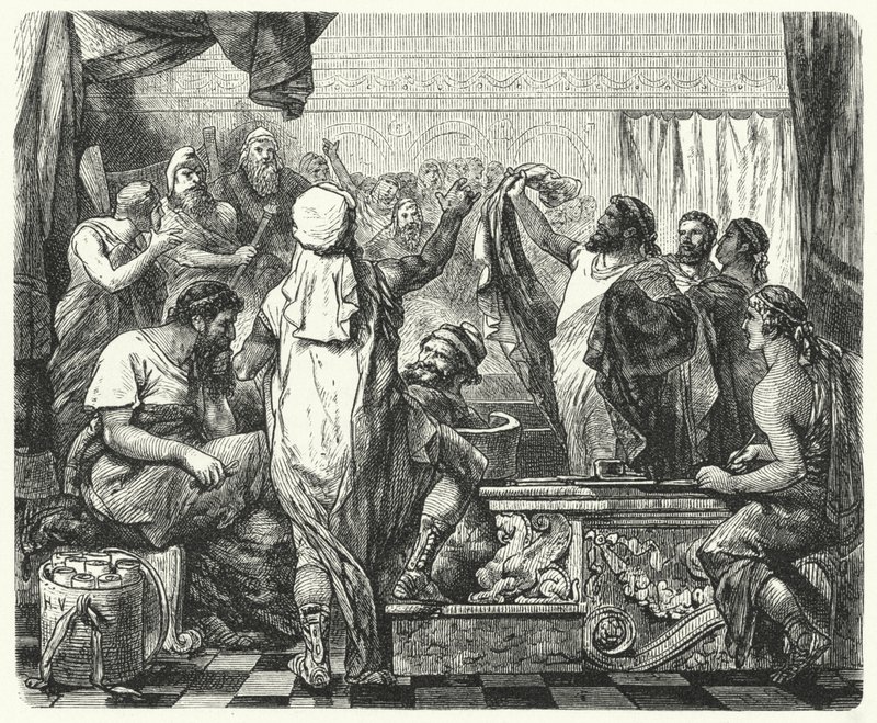 Fabius Maximus förklarar krig mot karthagerna, 218 f.Kr av Hermann Vogel