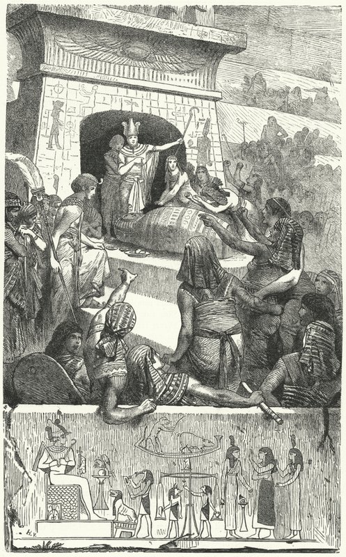 Begravning av en forntida egyptisk farao av Hermann Vogel