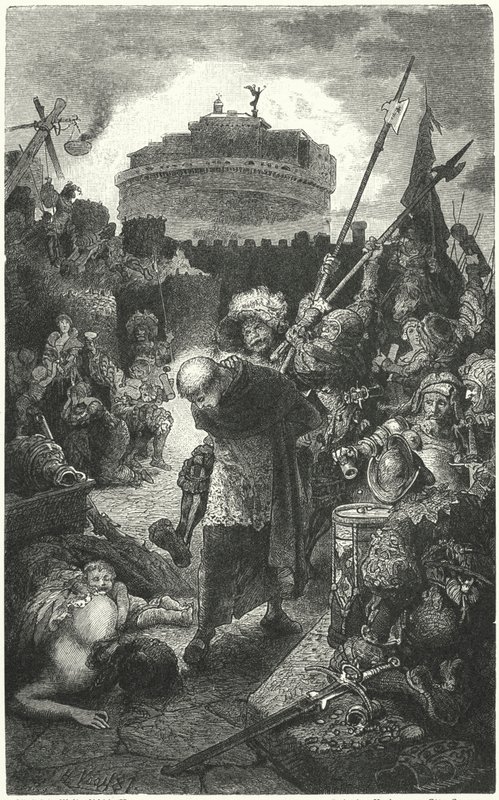 Tyska Landsknechts plundrar Rom, 1527 av Hermann Vogel