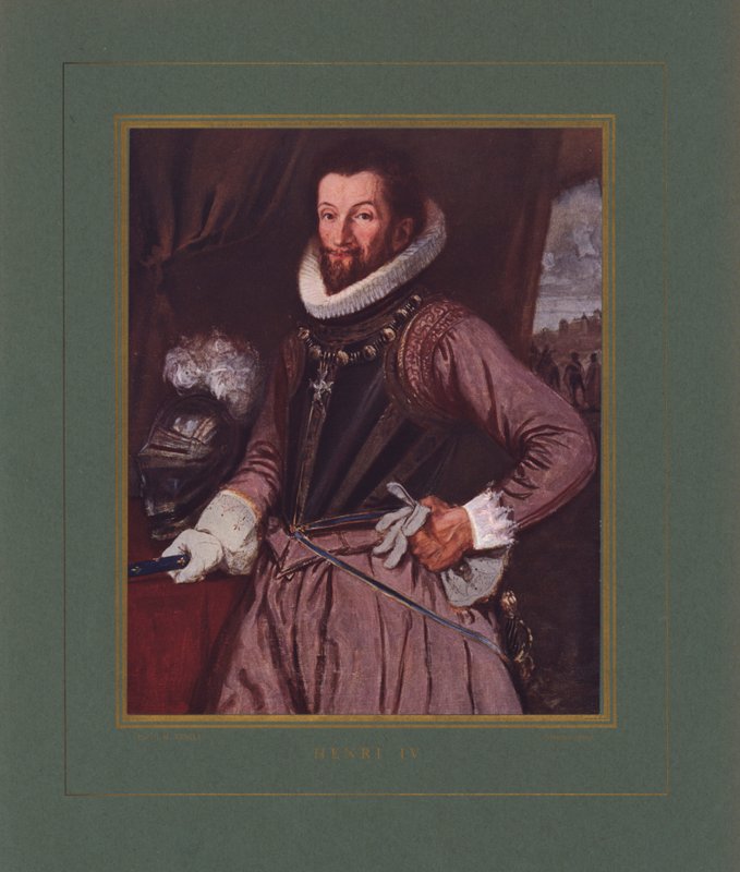 Henrik IV, Frankrikes kung (färg litho) av Hermann Vogel