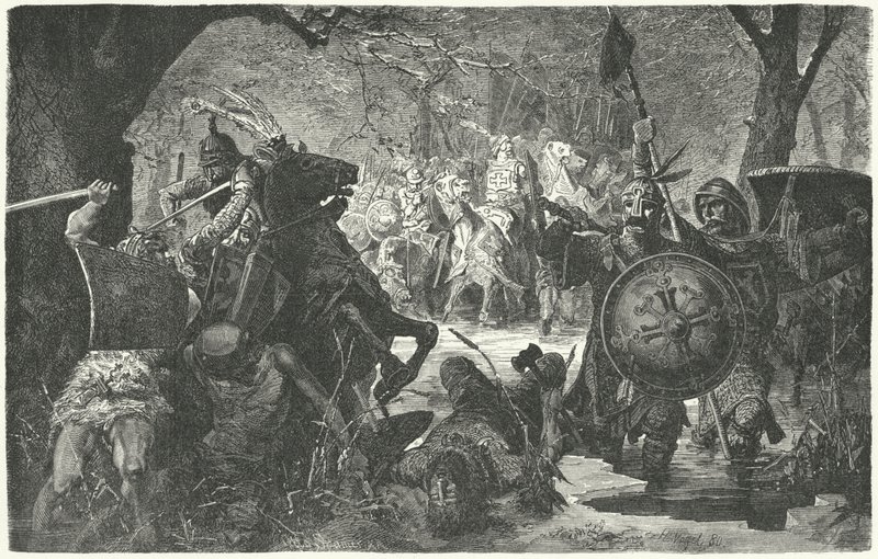 Ottokar II av Böhmens korståg mot de hedniska fornpreussarna, 1255 av Hermann Vogel