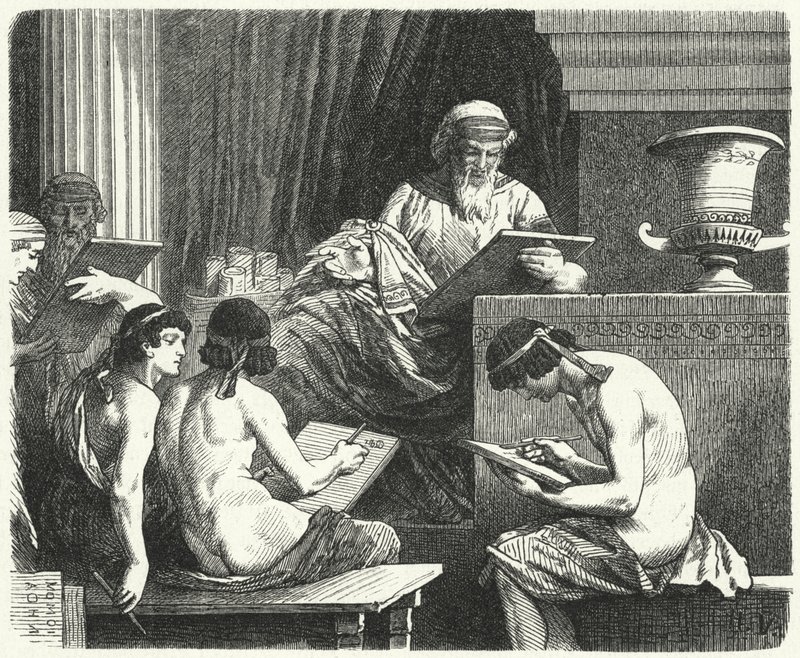 Solon, lagstiftare i Aten av Hermann Vogel