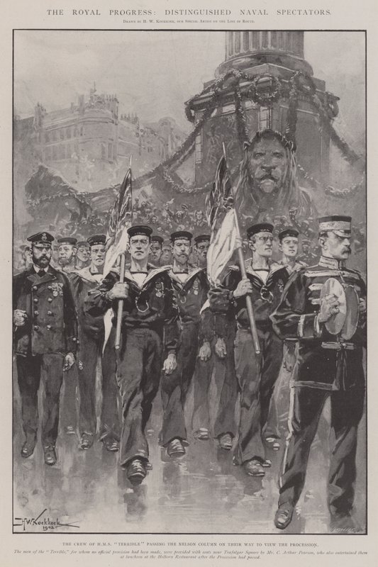 The Royal Progress, framstående marinens åskådare av Hermanus Willem Koekkoek