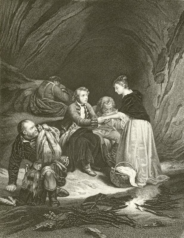 Charles Edward (pretendern) och Flora Macdonald av Hippolyte Delaroche