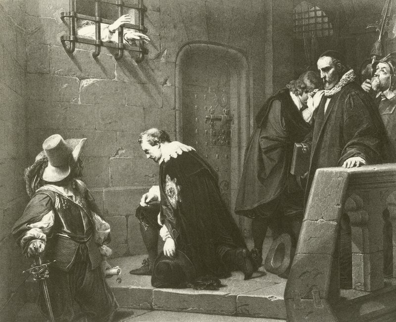 Straffords död (gravyr) av Hippolyte Delaroche