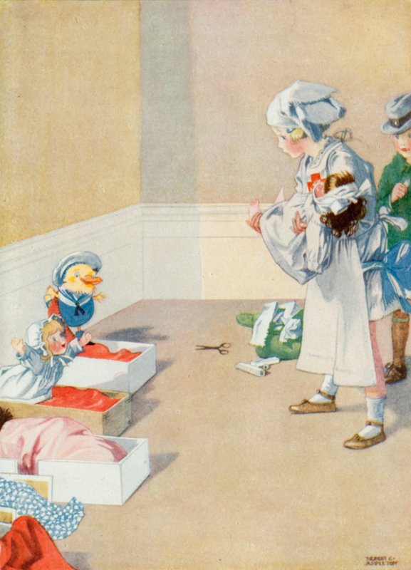 Illustration för Josephines födelsedag (färg litho) av Honor Charlotte Appleton