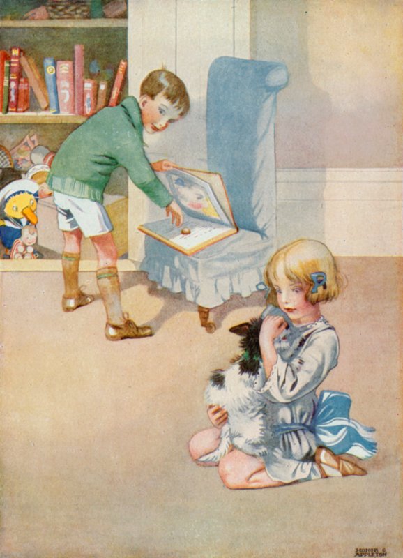 Illustration för Josephines födelsedag (färg litho) av Honor Charlotte Appleton