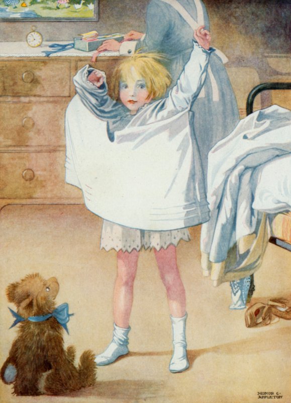 Illustration för Josephines födelsedag (färg litho) av Honor Charlotte Appleton