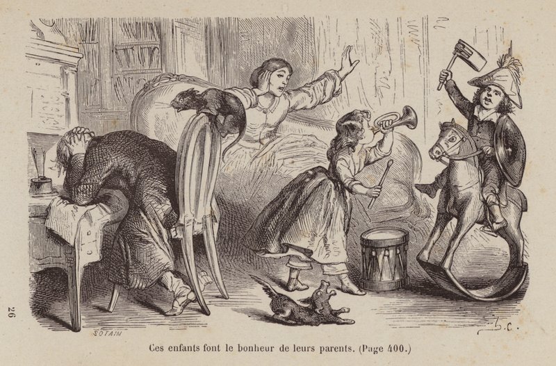 Illustration till Un Bon Petit Diable (gravyr) av Horace (after) Castelli