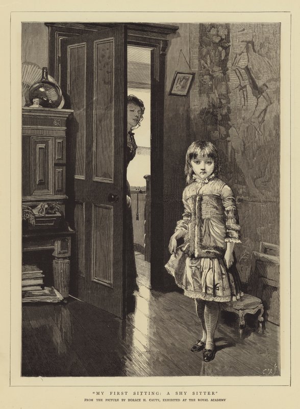 Min första sittning, en blyg Sitter av Horace Henry Cauty