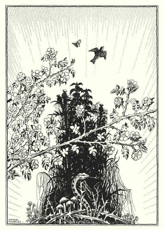 Illustration till Bergspredikan (gravyr) av Horace J. Knowles