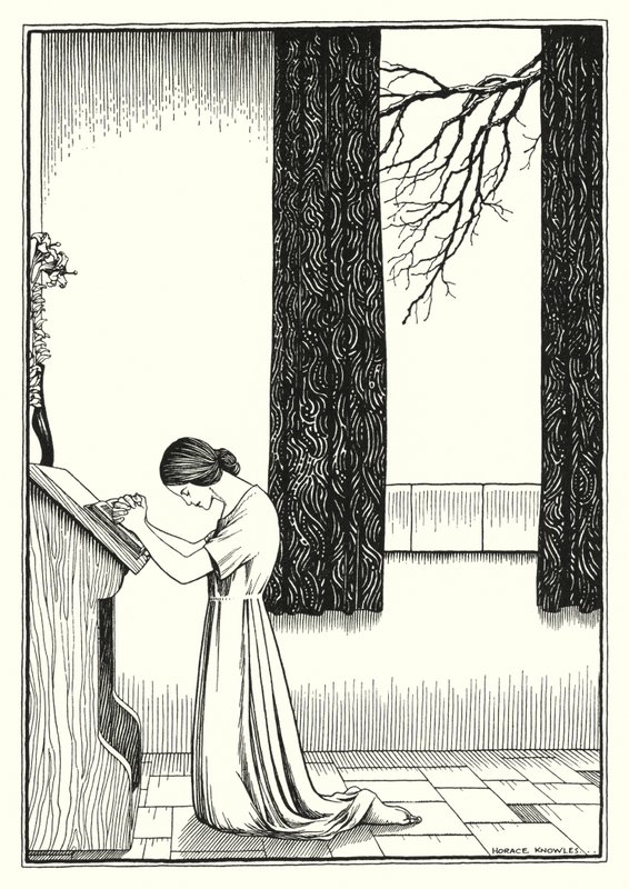 Illustration till Bergspredikan (gravyr) av Horace J. Knowles
