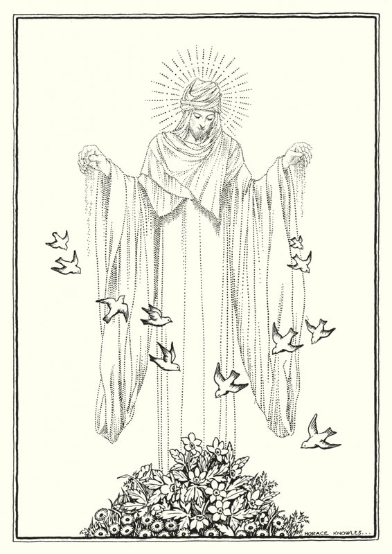 Illustration till Bergspredikan (gravyr) av Horace J. Knowles