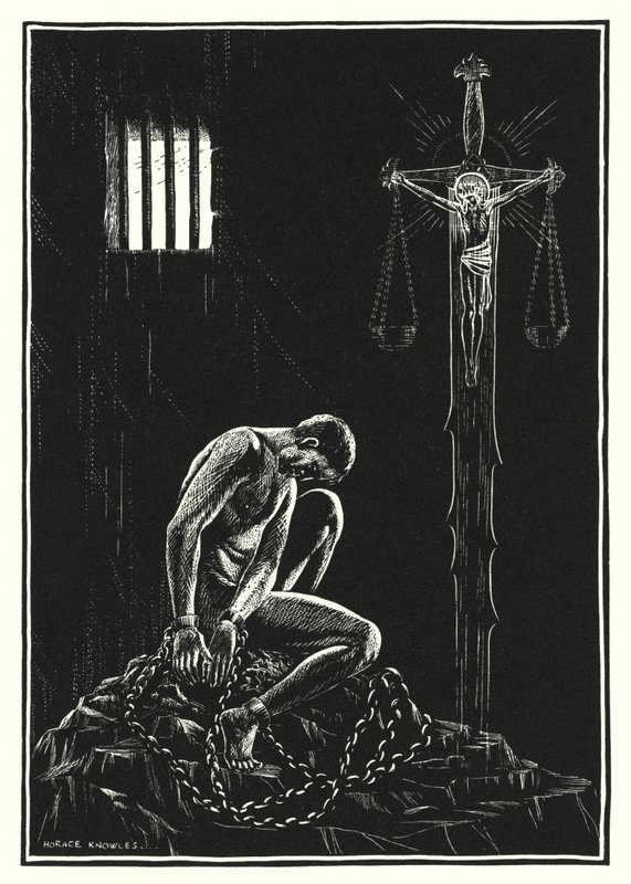 Illustration till Bergspredikan (gravyr) av Horace J. Knowles