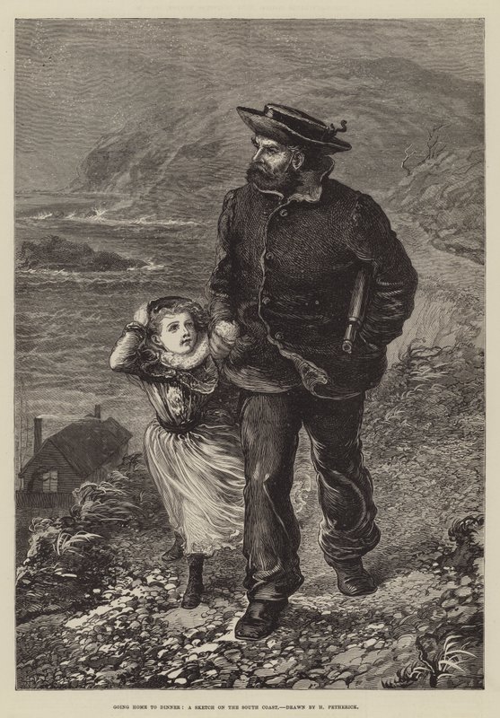 Åker hem till middag, en skiss på sydkusten av Horace Petherick