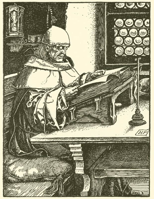 Från Otto Of The Silver Hand (gravyr) av Howard (after) Pyle