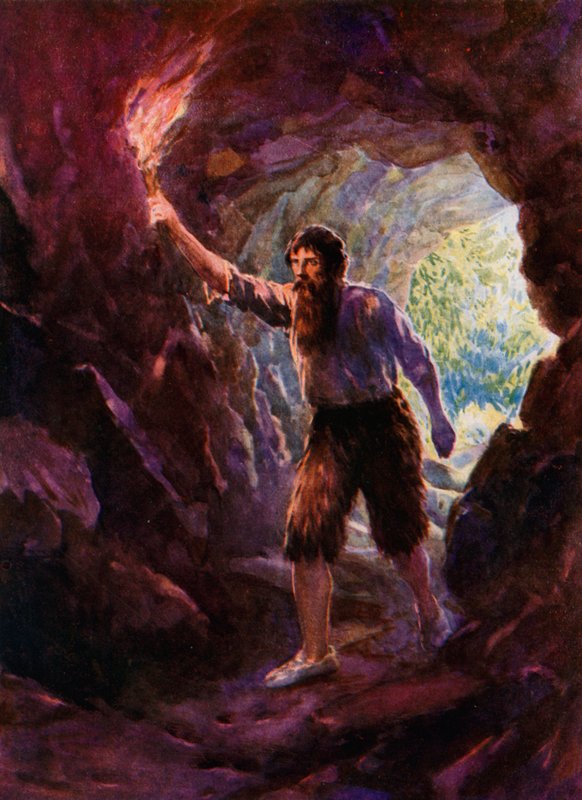 Illustration för Robinson Crusoe av Howard Davie