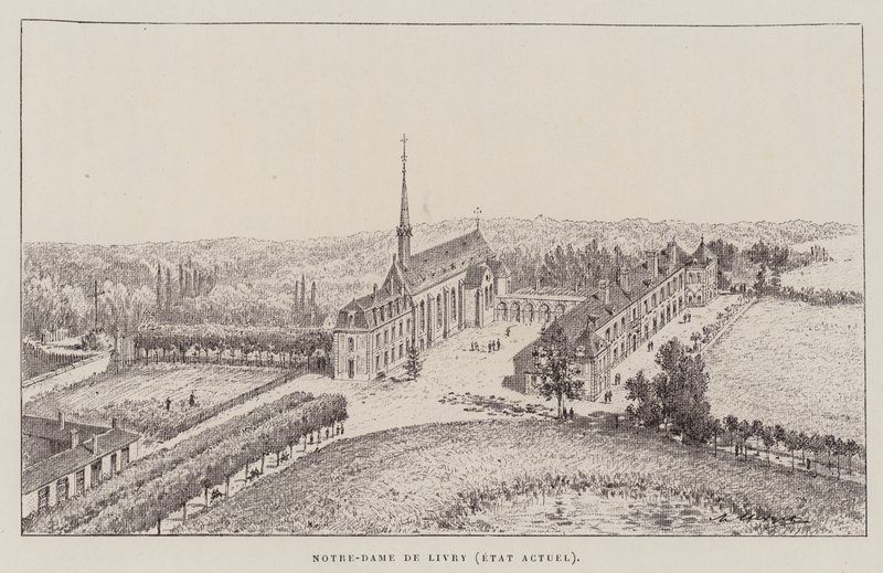 Notre-Dame De Livry, Nuvarande tillstånd (gravyr) av Hubert Clerget