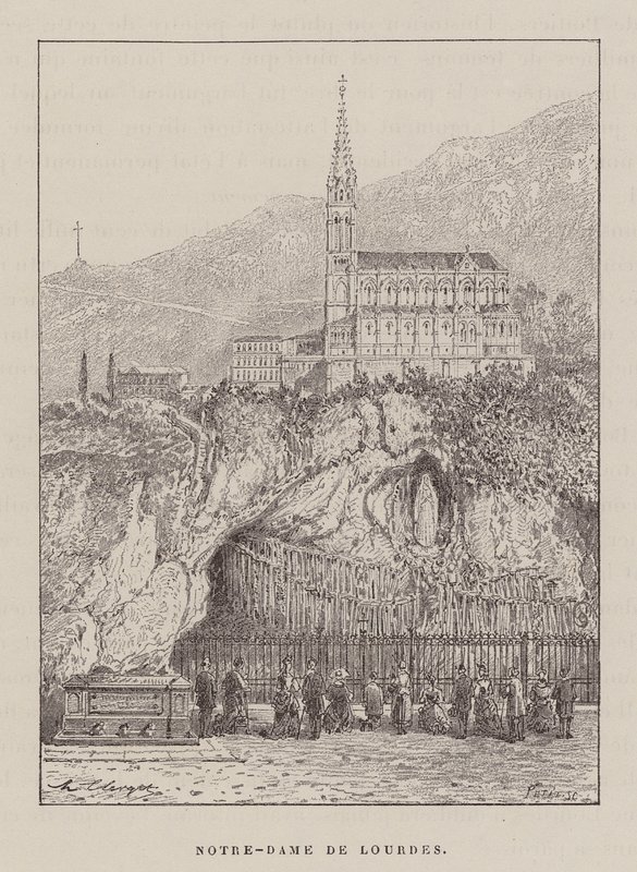 Notre-Dame De Lourdes (gravyr) av Hubert Clerget