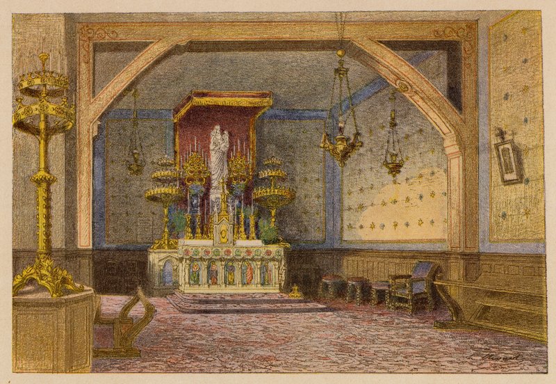 Notre-Dame De Salut (färglitografi) av Hubert Clerget