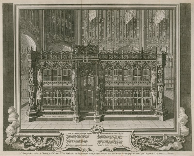 Ett ståtligt monument till minne av kung Henrik VII och hans drottning av Hubert Francois Gravelot