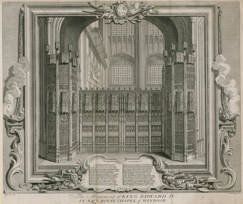 Monumentet över kung Edvard IV av Hubert Francois Gravelot