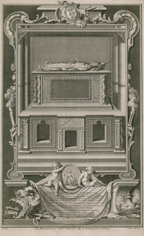 Monumentet av kung Henrik III av Hubert Francois Gravelot