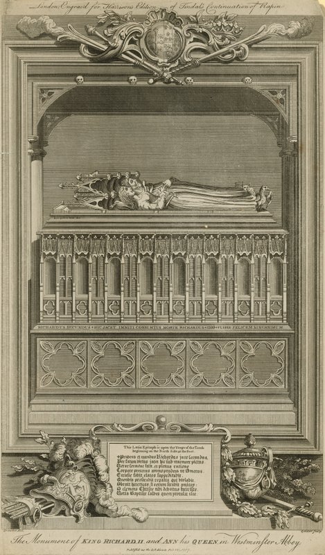 Monumentet av kung Richard II och Ann hans drottning av Hubert Francois Gravelot