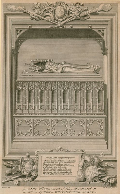 Monumentet av kung Richard II och Ann hans drottning av Hubert Francois Gravelot