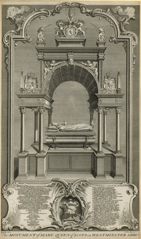 Monumentet av Mary Queen of Scots av Hubert Francois Gravelot