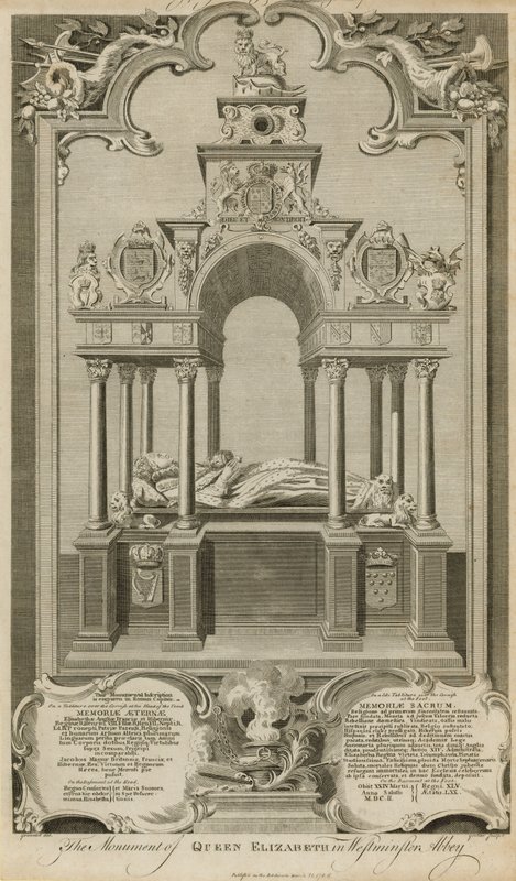 Monumentet för drottning Elizabeth av Hubert Francois Gravelot