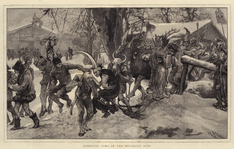 Karnevalstid i de bayerska alperna av Hubert von Herkomer