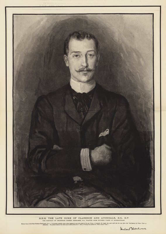 HRH den sene hertigen av Clarence och Avondale, KG, KP av Hubert von Herkomer