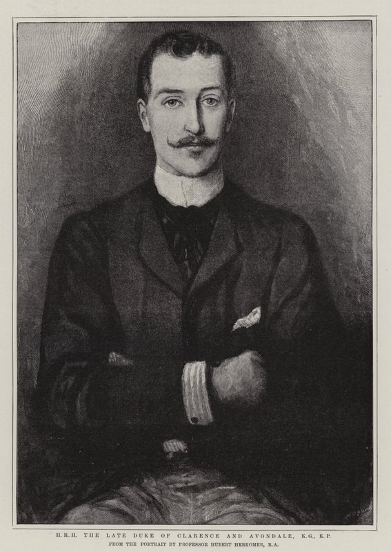 H R H den avlidne hertigen av Clarence och Avondale, KG, KP av Hubert von Herkomer