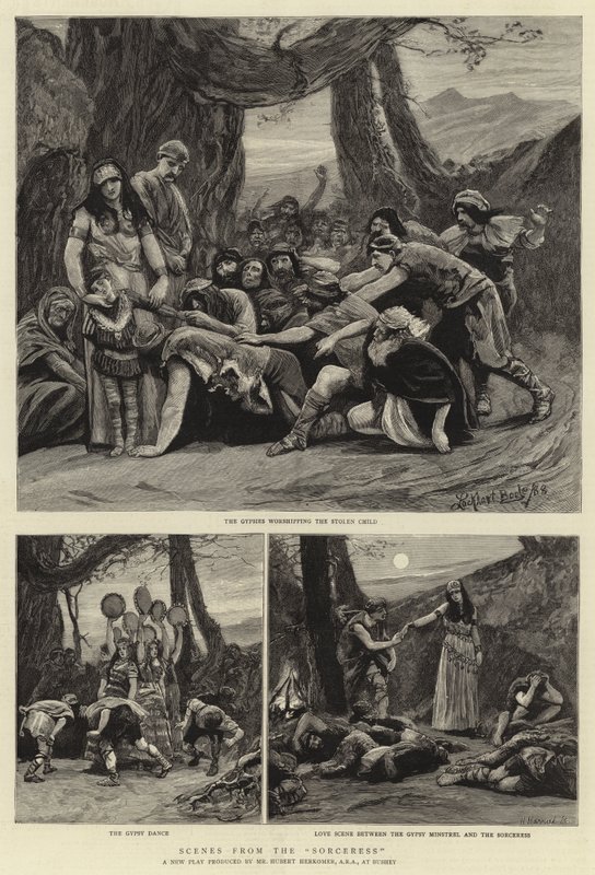 Scener från Sorceress av Hubert von Herkomer