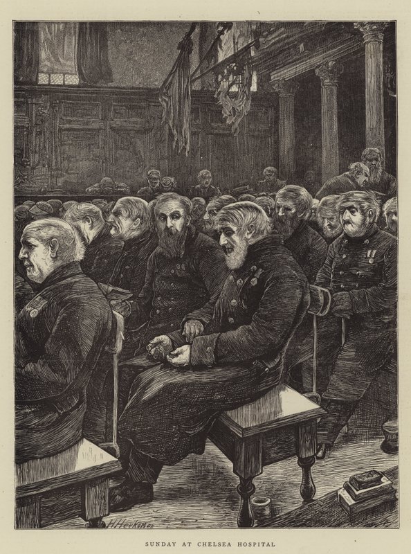 Söndag på Chelsea Hospital av Hubert von Herkomer