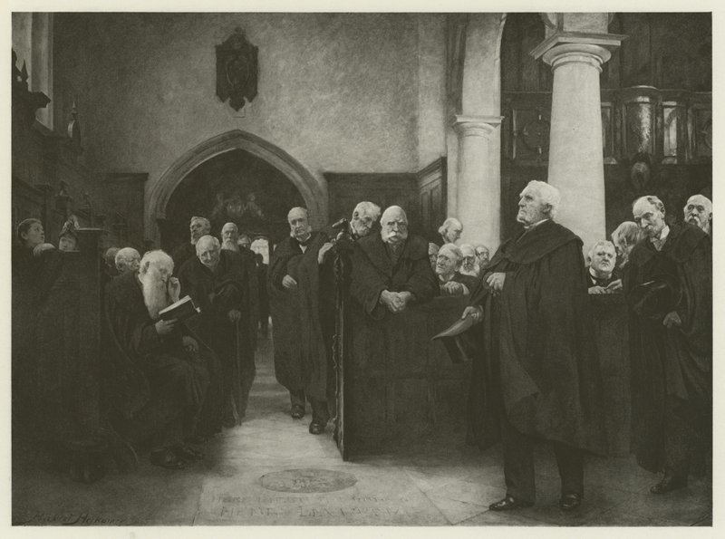 Charterhouse Chapel (gravyr) av Hubert von Herkomer