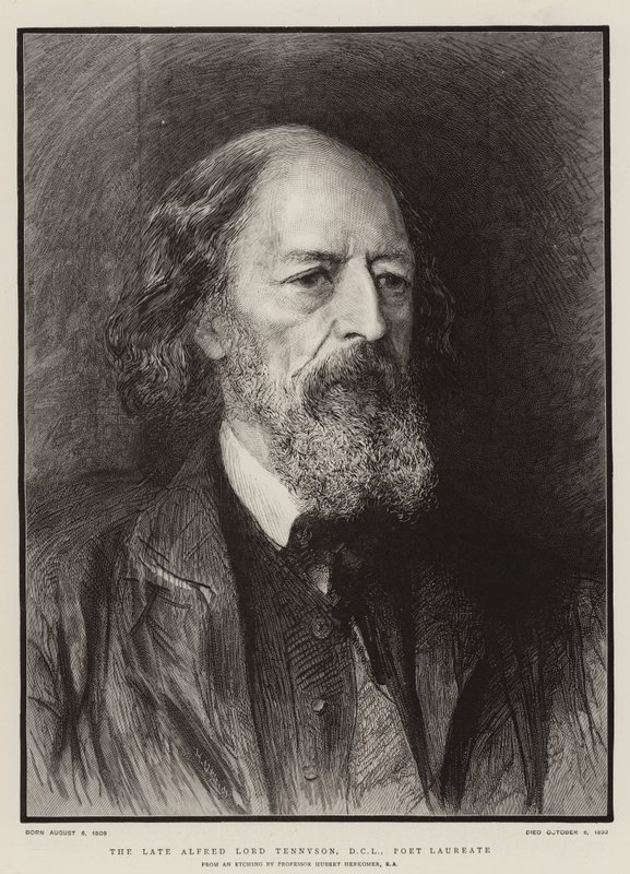 Den sene Alfred Lord Tennyson, DCL, poetpristagare av Hubert von Herkomer
