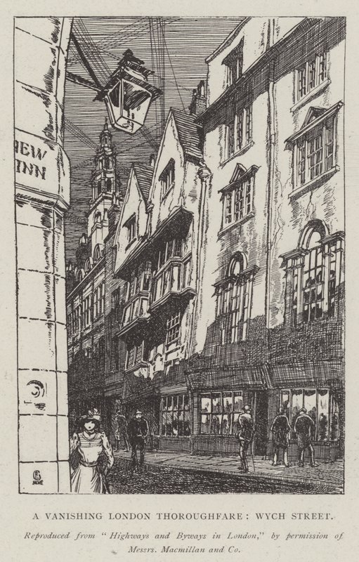 En försvunnen gata i London, Wych Street av Hugh Thomson