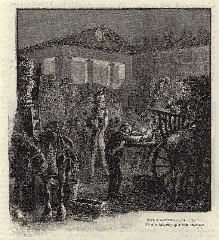 Covent Garden - tidig morgon av Hugh Thomson