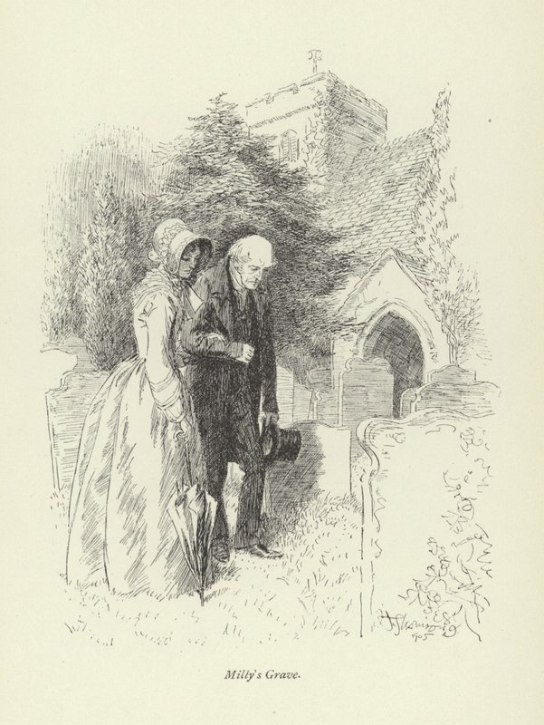Illustration för Amos Barton av George Eliot av Hugh Thomson
