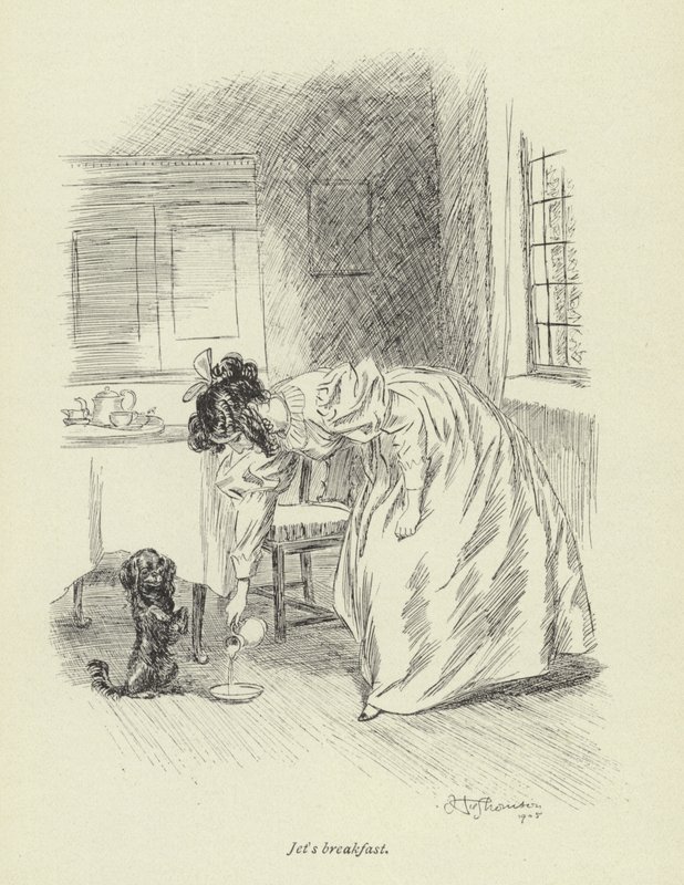 Illustration för Amos Barton av George Eliot av Hugh Thomson