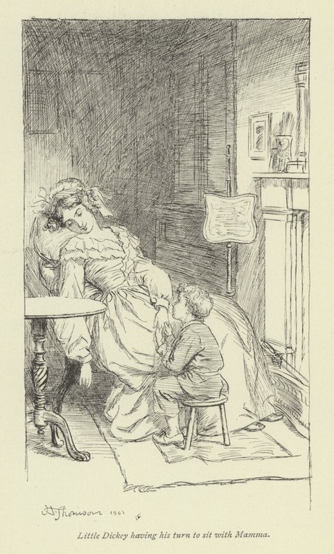 Illustration för Amos Barton av George Eliot av Hugh Thomson