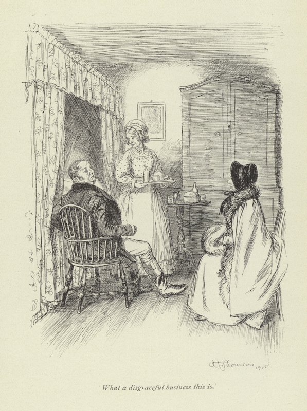 Illustration för Amos Barton av George Eliot av Hugh Thomson