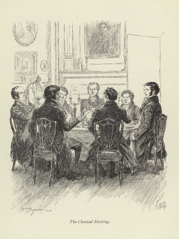 Illustration för Amos Barton av George Eliot av Hugh Thomson