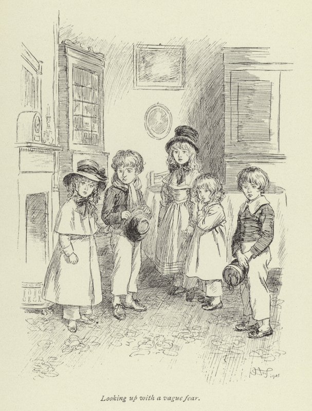 Illustration för Amos Barton av George Eliot av Hugh Thomson